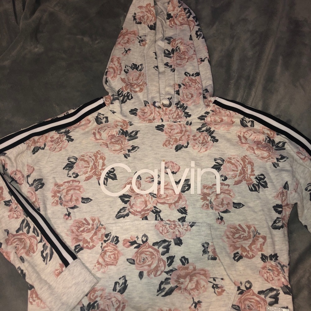 Calvin Klein Performance Rose Pattern Hoodie - image 1
